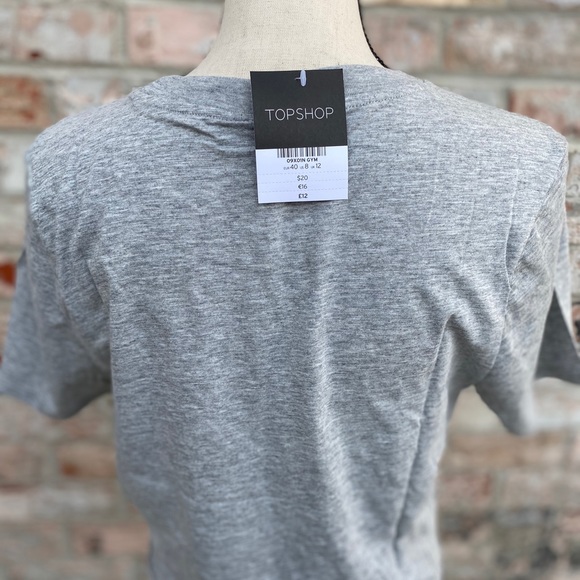 Topshop Tie Front Tee - Picture 3 of 6